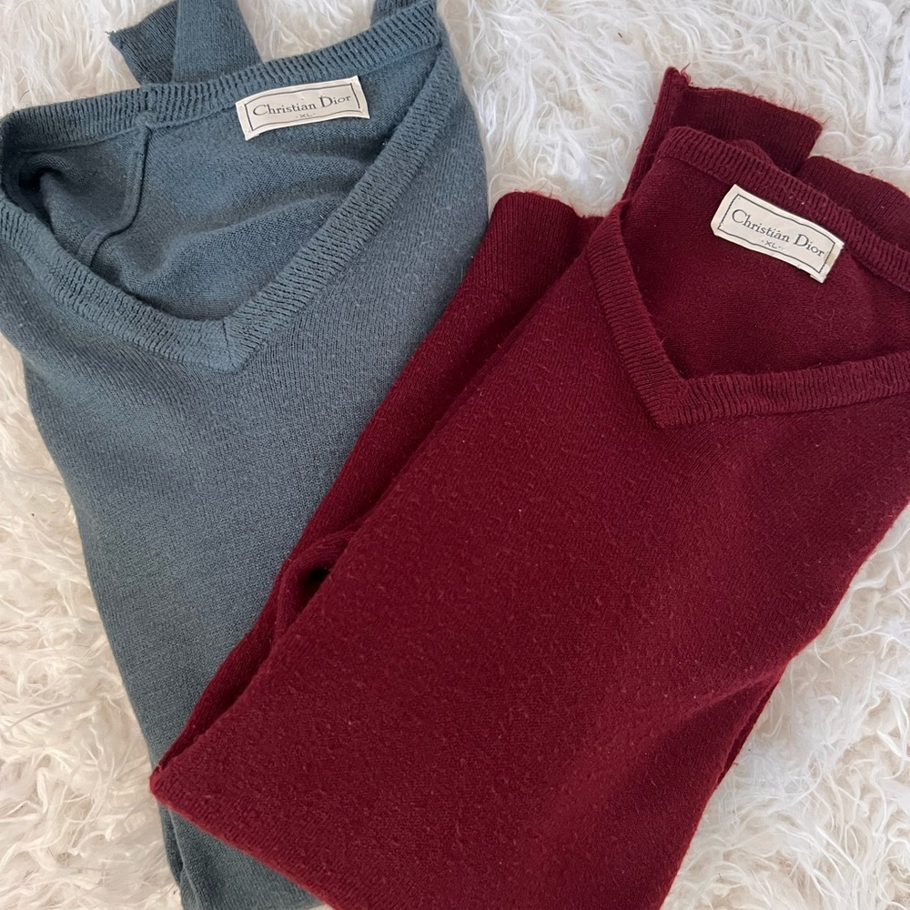 Christian Dior vintage sweaters Lot of two for one price XL - Picture 3 of 9